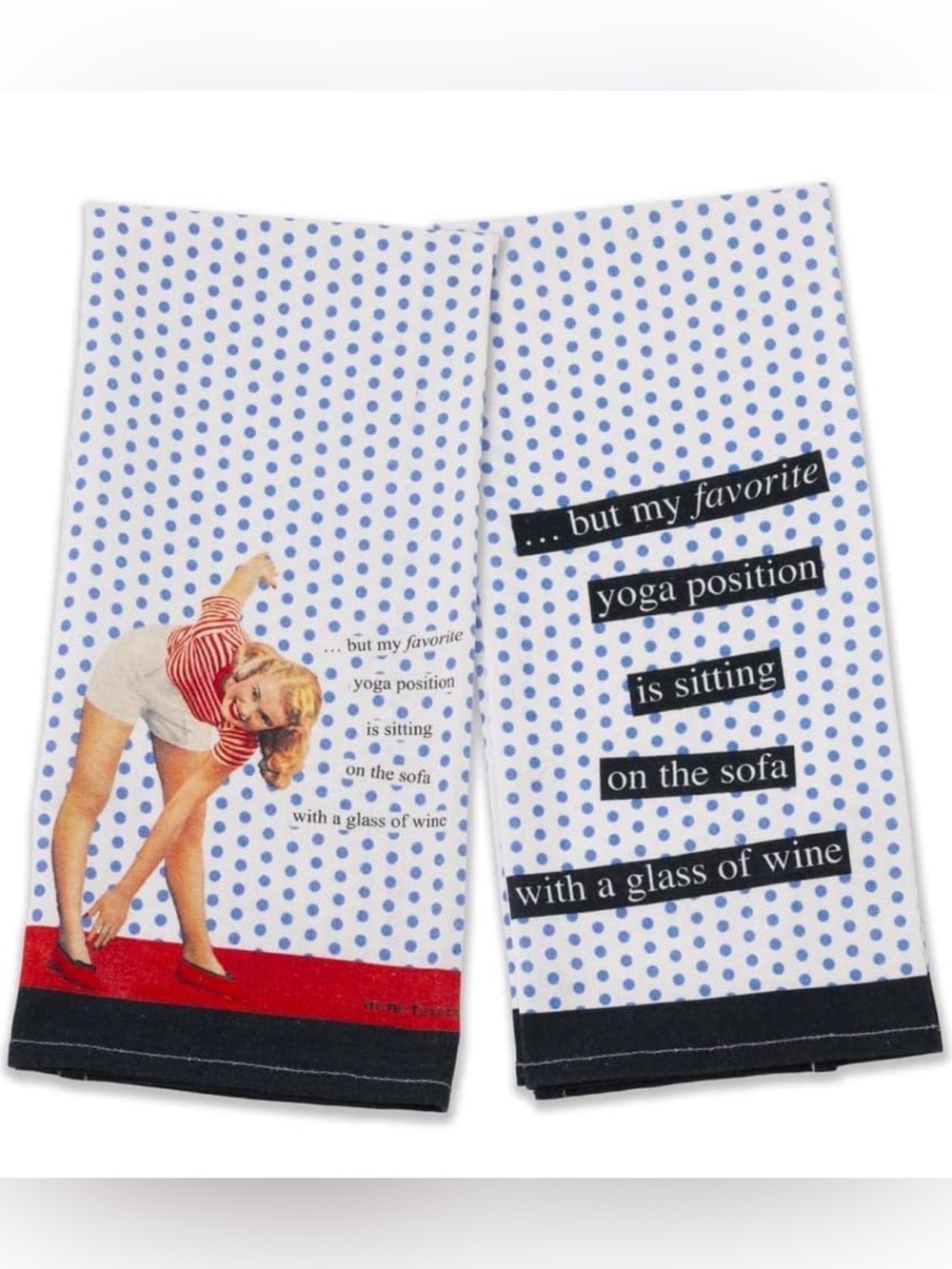 Boston International Anne Taintor Vintage Retro Style Cotton Kitchen Dish Towel